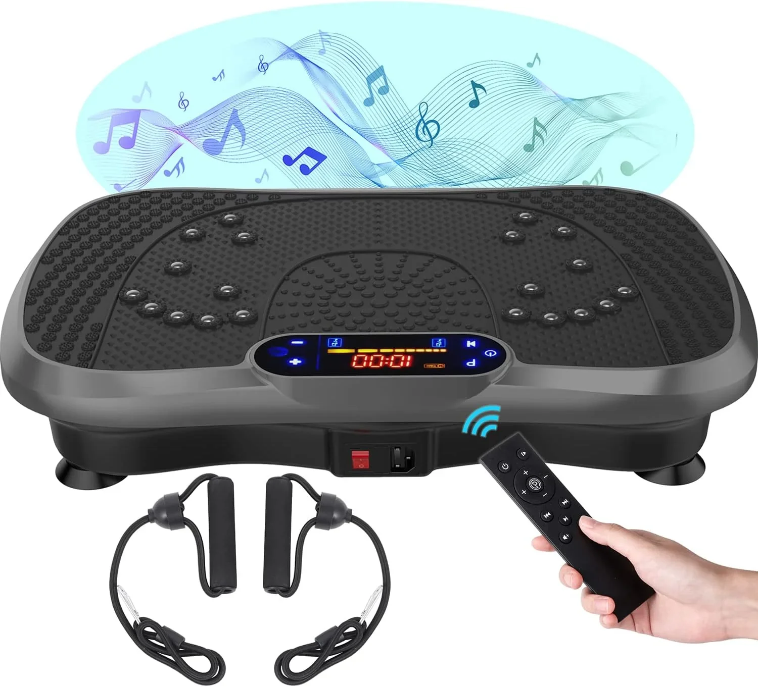 Vibration Plate Fitness Platform, Full Body Workout Machine, Lymphatic Drainage & Weight Loss for Men Women