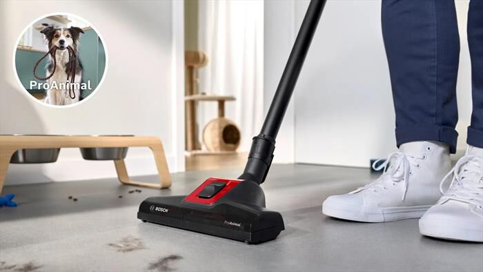 BOSCH - Aspirapolvere a traino BGB41PET1-Nero, Rosso