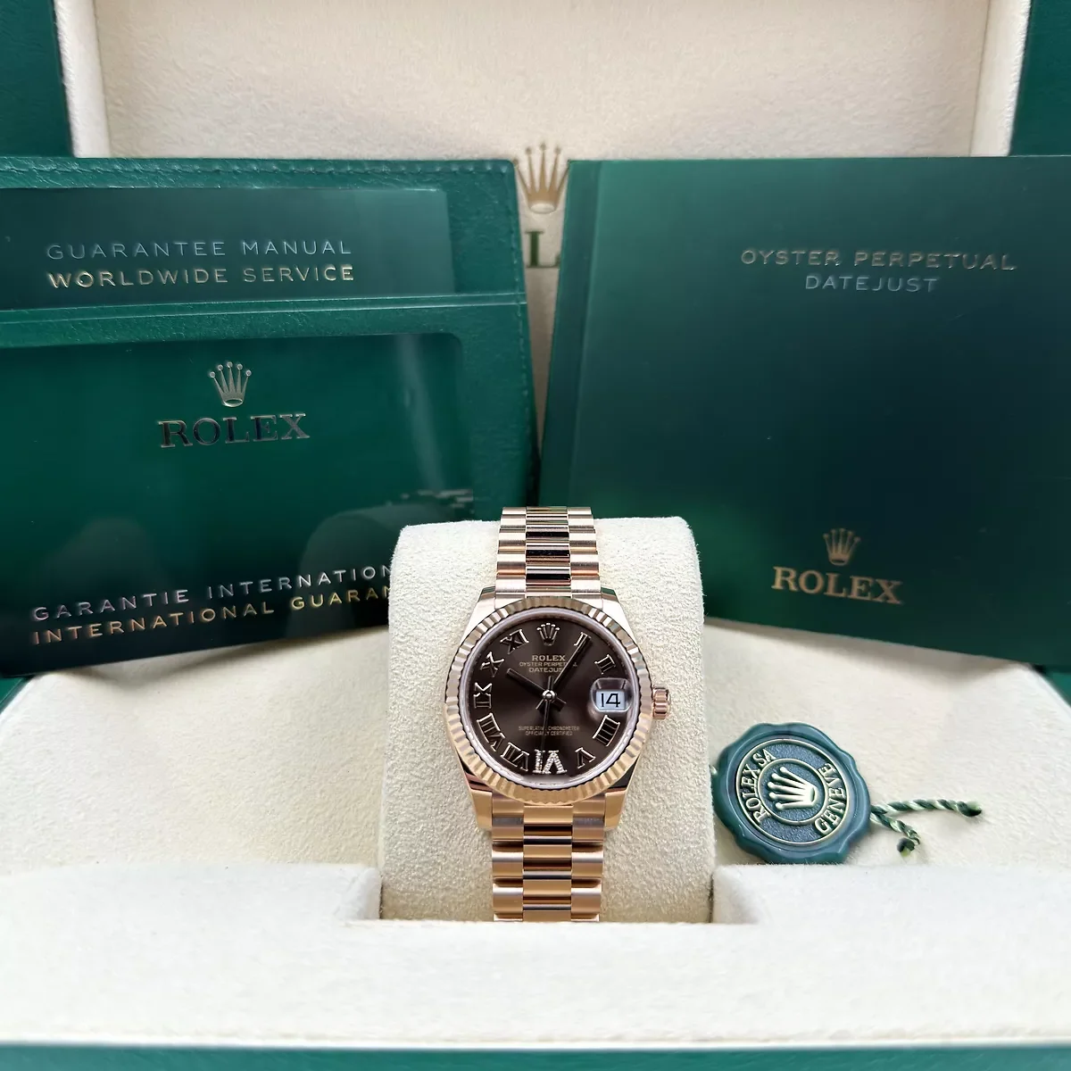 Rolex Datejust m278275-0025 Chocolate 31mm Dial