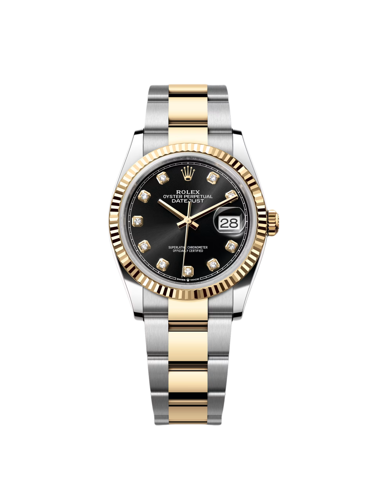 Rolex  Datejust 36mm 126233 Custom Black Dial Jubilee Bracelet Watch