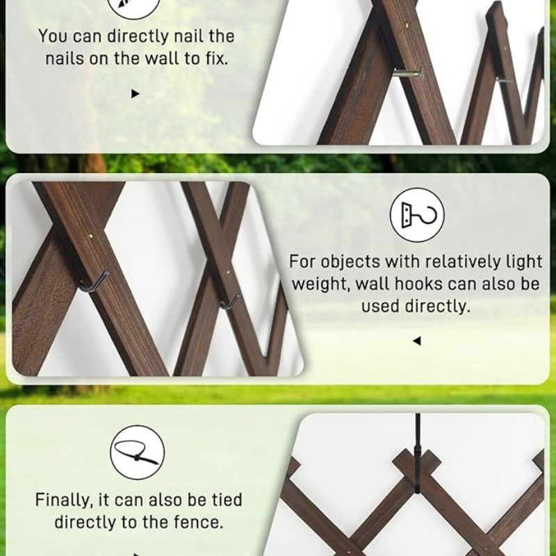 GREENFOLD Expandable Wooden Latice Fence Panel