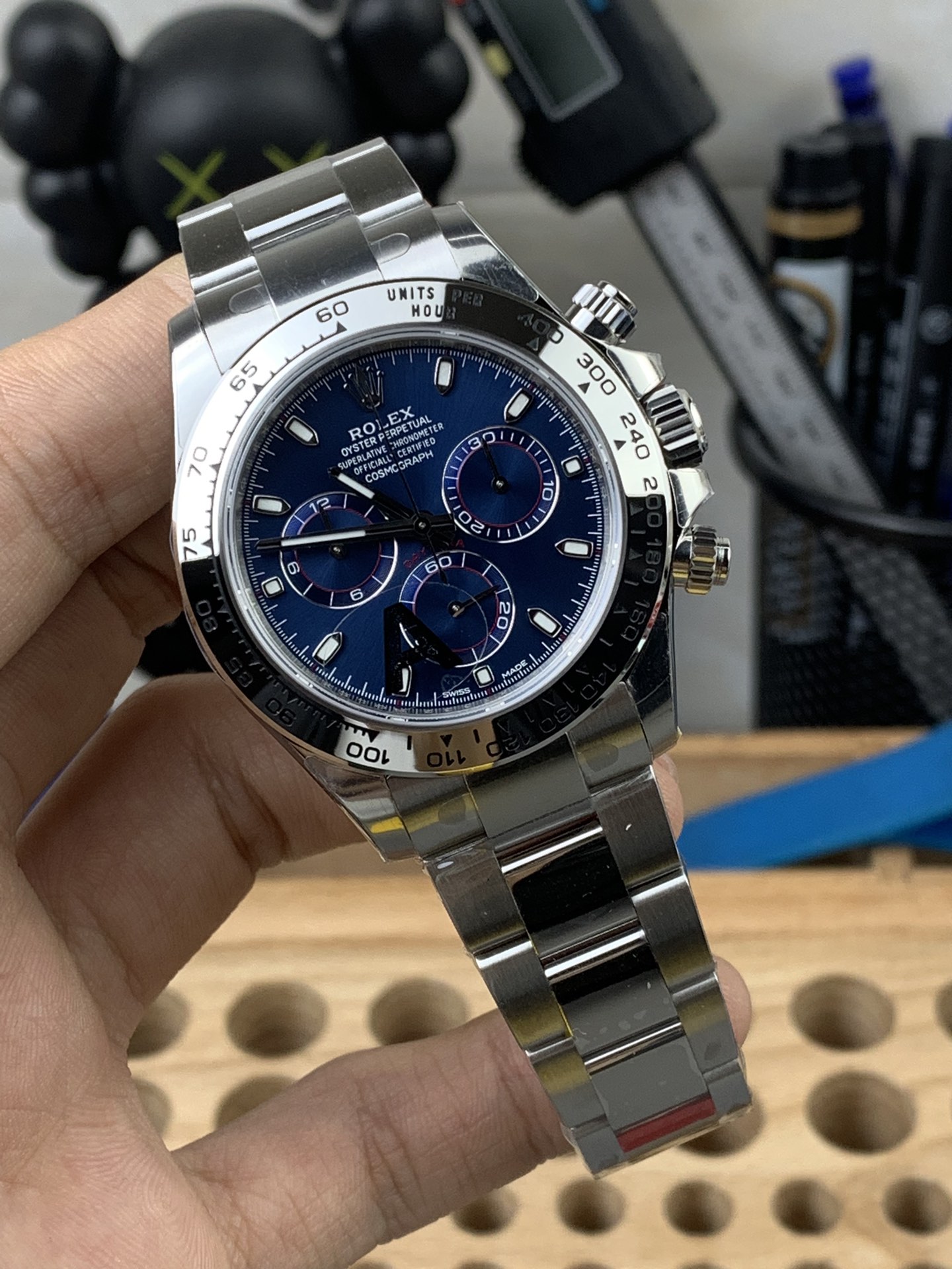 VS Factory White Gold Daytona Heavy Weight Replica 40mm – Blue Dial, 4130 Clone, 184g