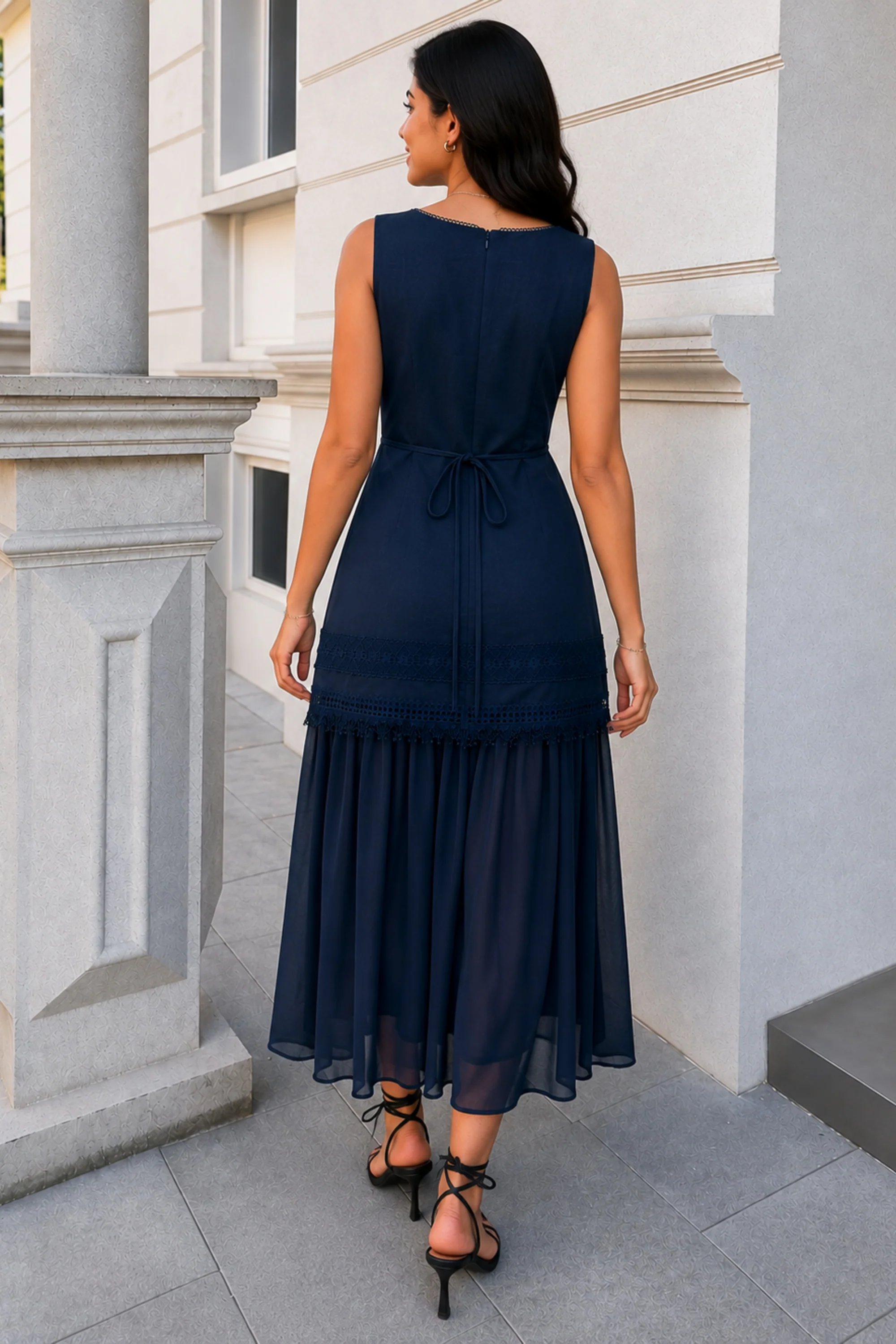 Angelic Navy Blue Dress