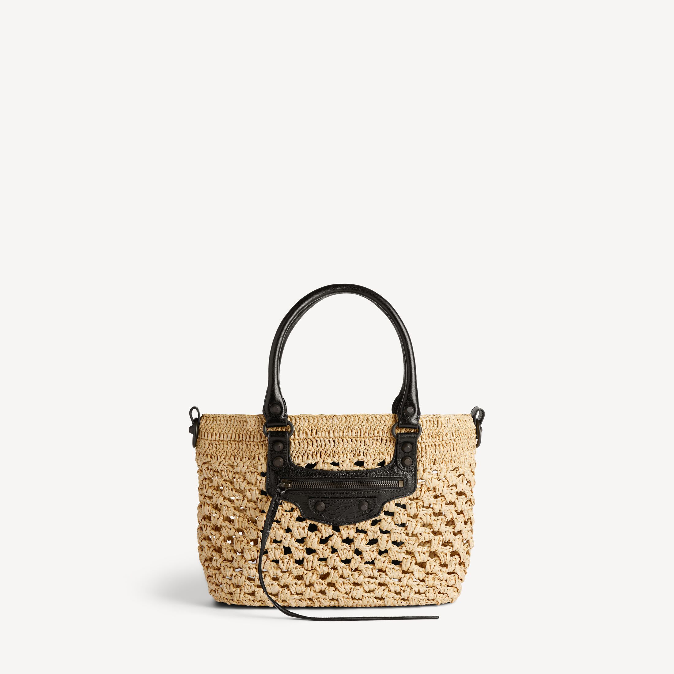 Balenciaga 8665002ACGC9260 Le City Basket Small in Natural/black L 11