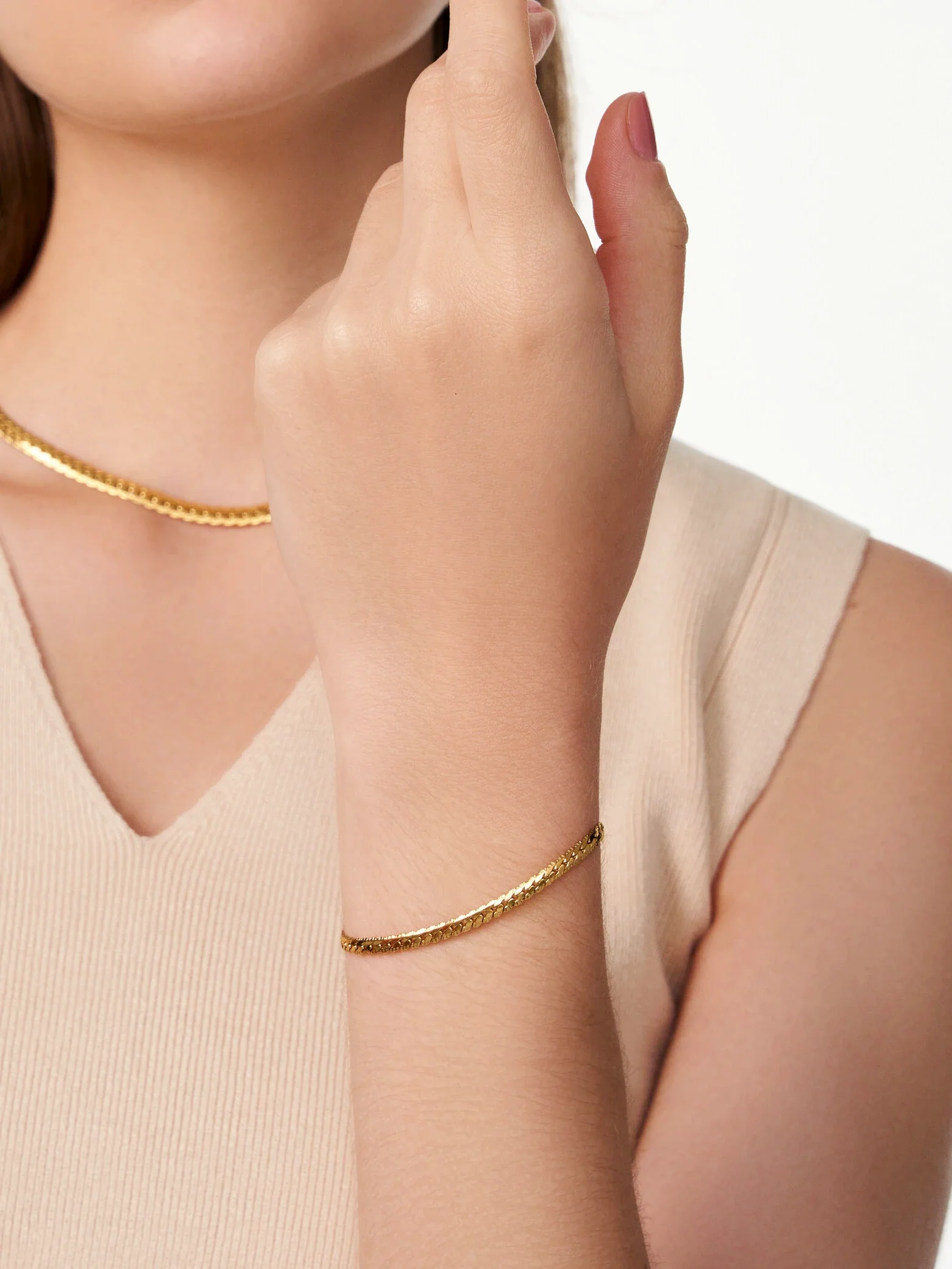 Unisex Herringbone Chain Bracelet