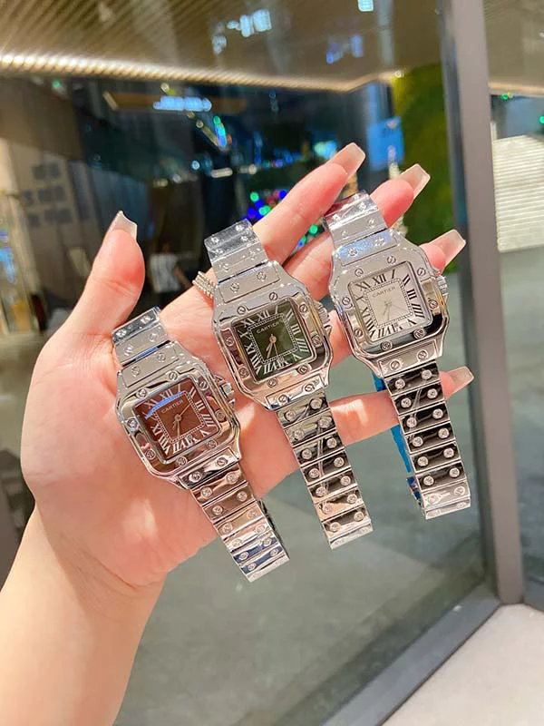 6Colors 30x40mm Frosted Finish Roman Numeral Dial Quartz Movement Watch WB-661205