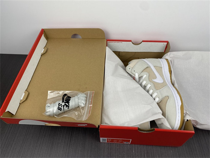 NK SB Dunk High Pro ISO Orange Label Unbleached Natural DA9626-100