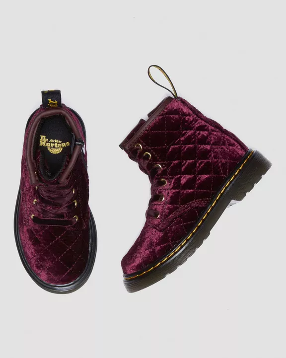 Toddler 1460 Velvet Lace Up Boots