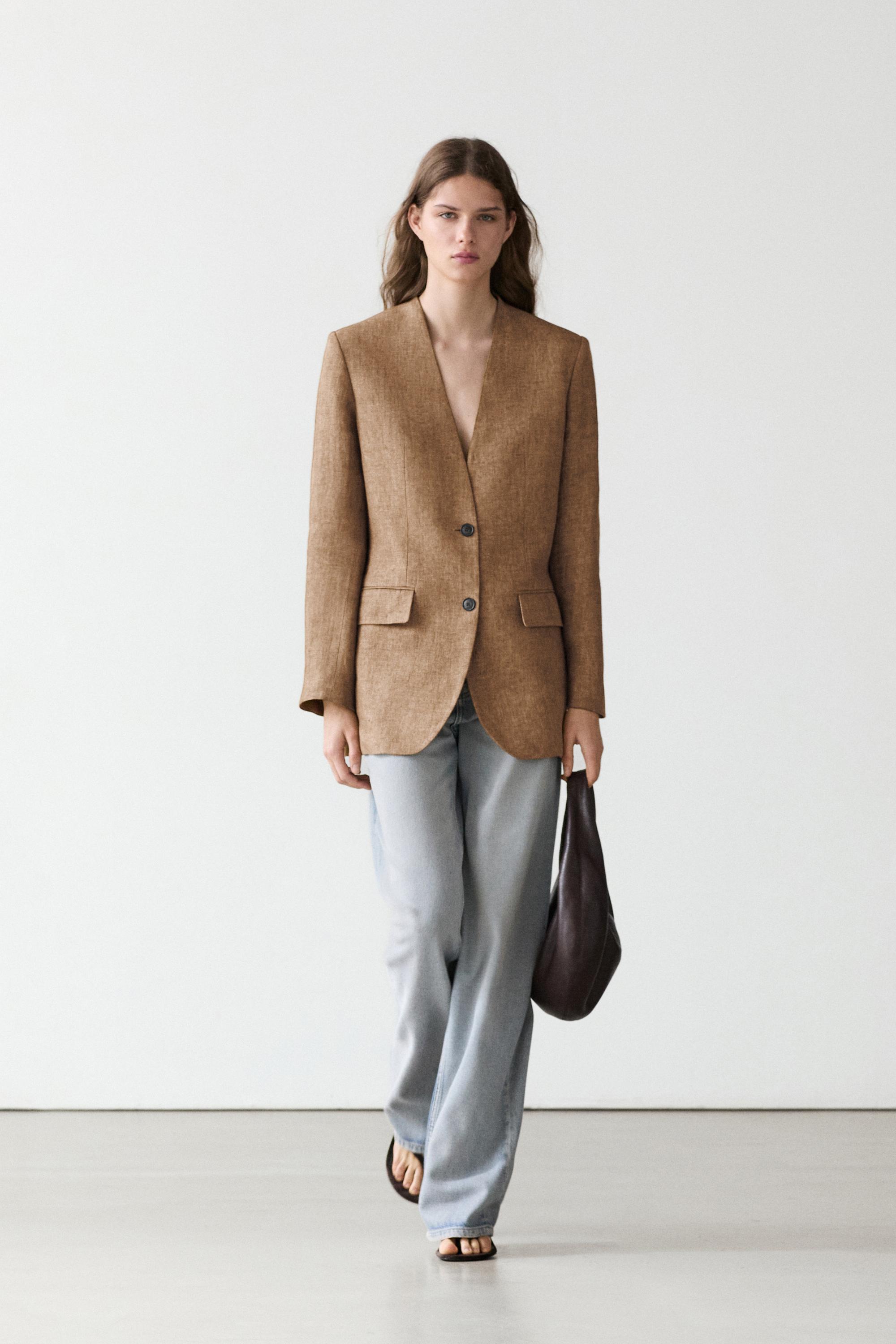 Americana traje melange 100% lino
