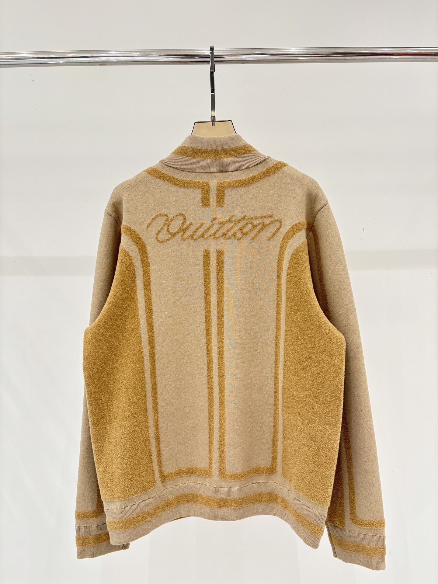 LV Velvet Patchwork Knit Cardigan 2025