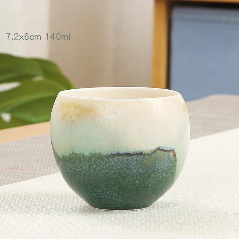 Creative Green Ceramic Teacup Kung Fu Tea Cups