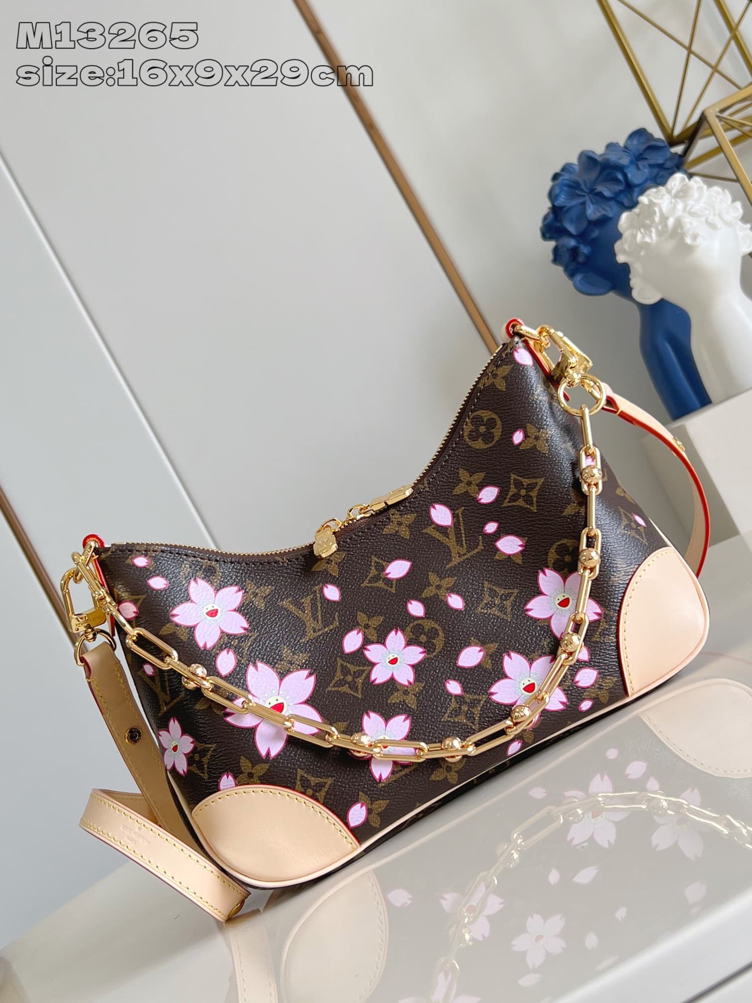【Louis Vuitton】Recommended for this season☆Cute cherry blossom LV × TM Boulogne NM handbag M13265