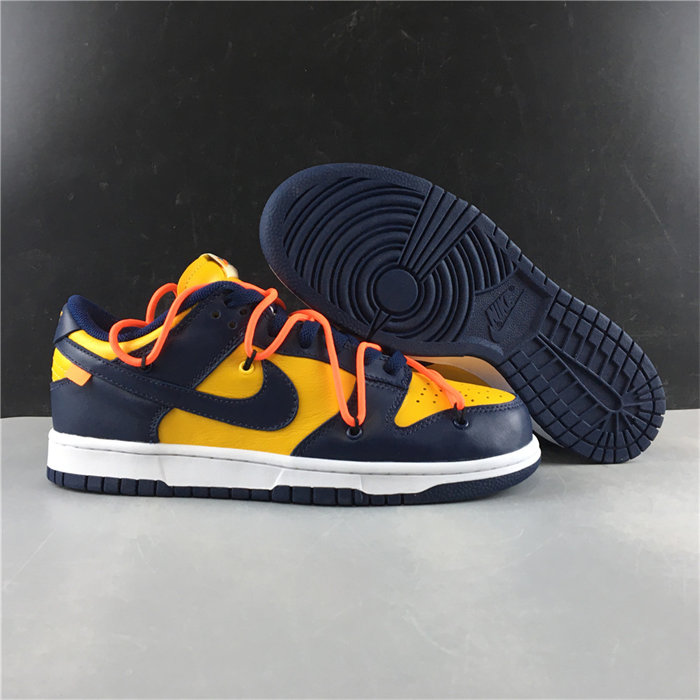 NK Dunk Low OW University Gold Midnight Navy CT0856-700