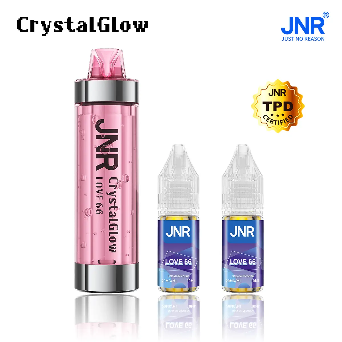 JNR Crystal Glow 33K Puffs - Kit Pod Remplissable et Rechargeable - Vape Grok