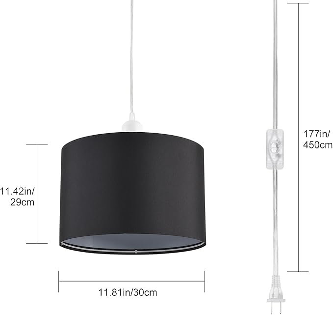 LUMISCAPE 2 Pack Plug in Pendant Light