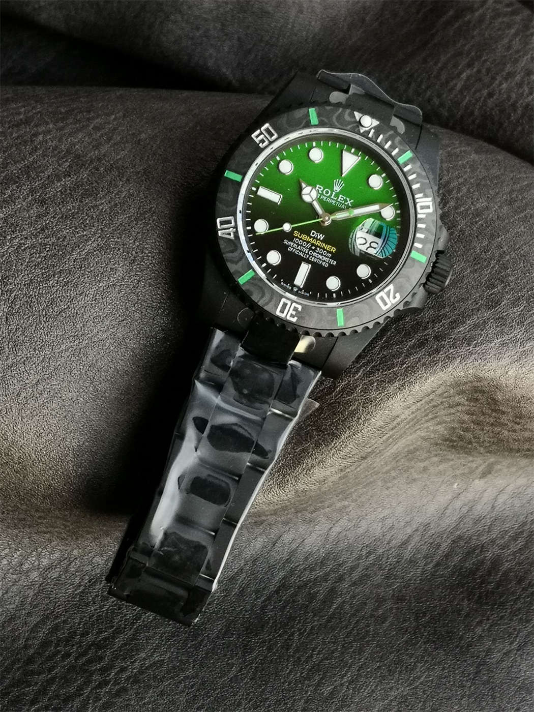 VSF DiW Submariner Gradient Green – DLC Black Steel & Carbon Bezel (VS3135)