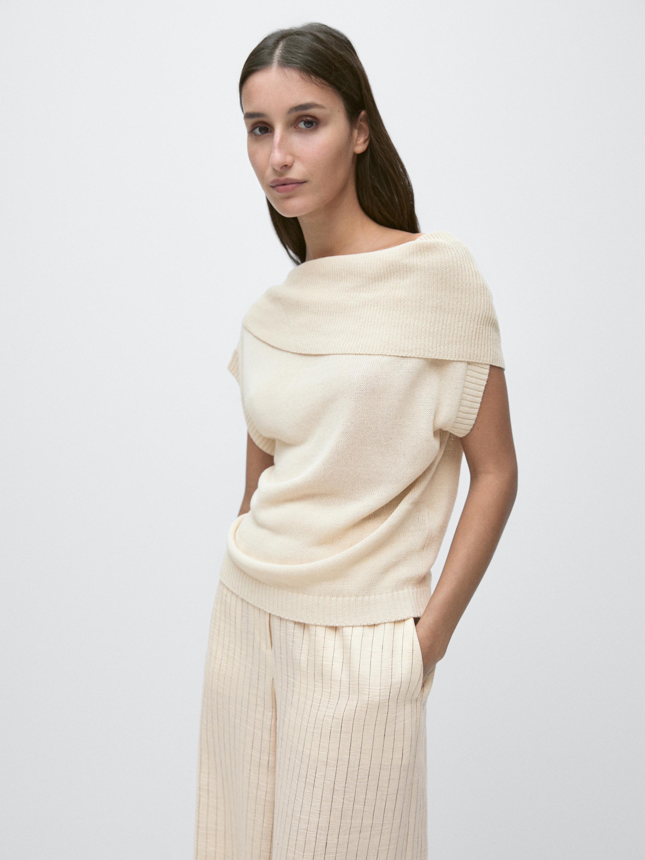 Jersey punto escote espalda