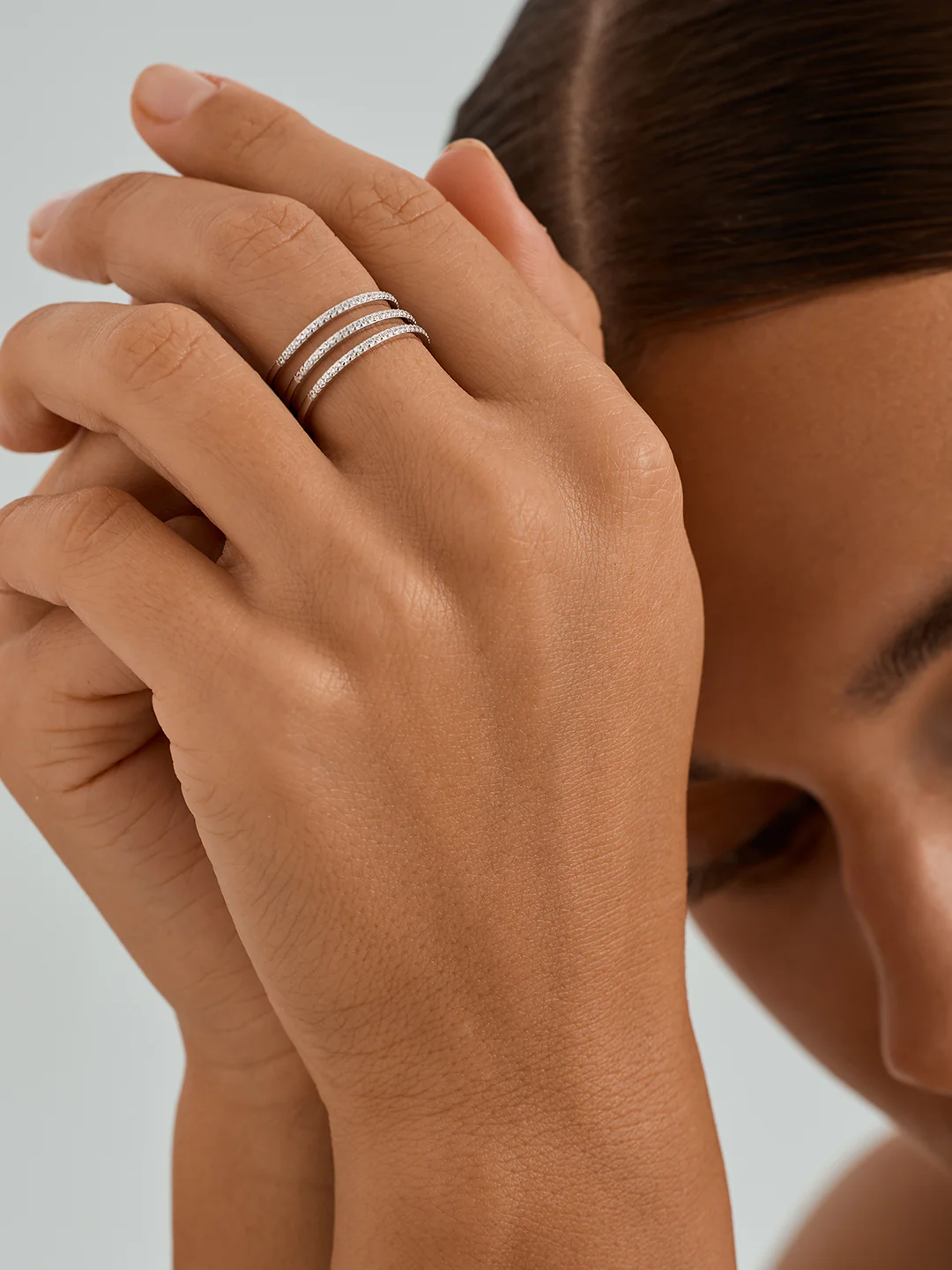 Pave Triple Row Ring