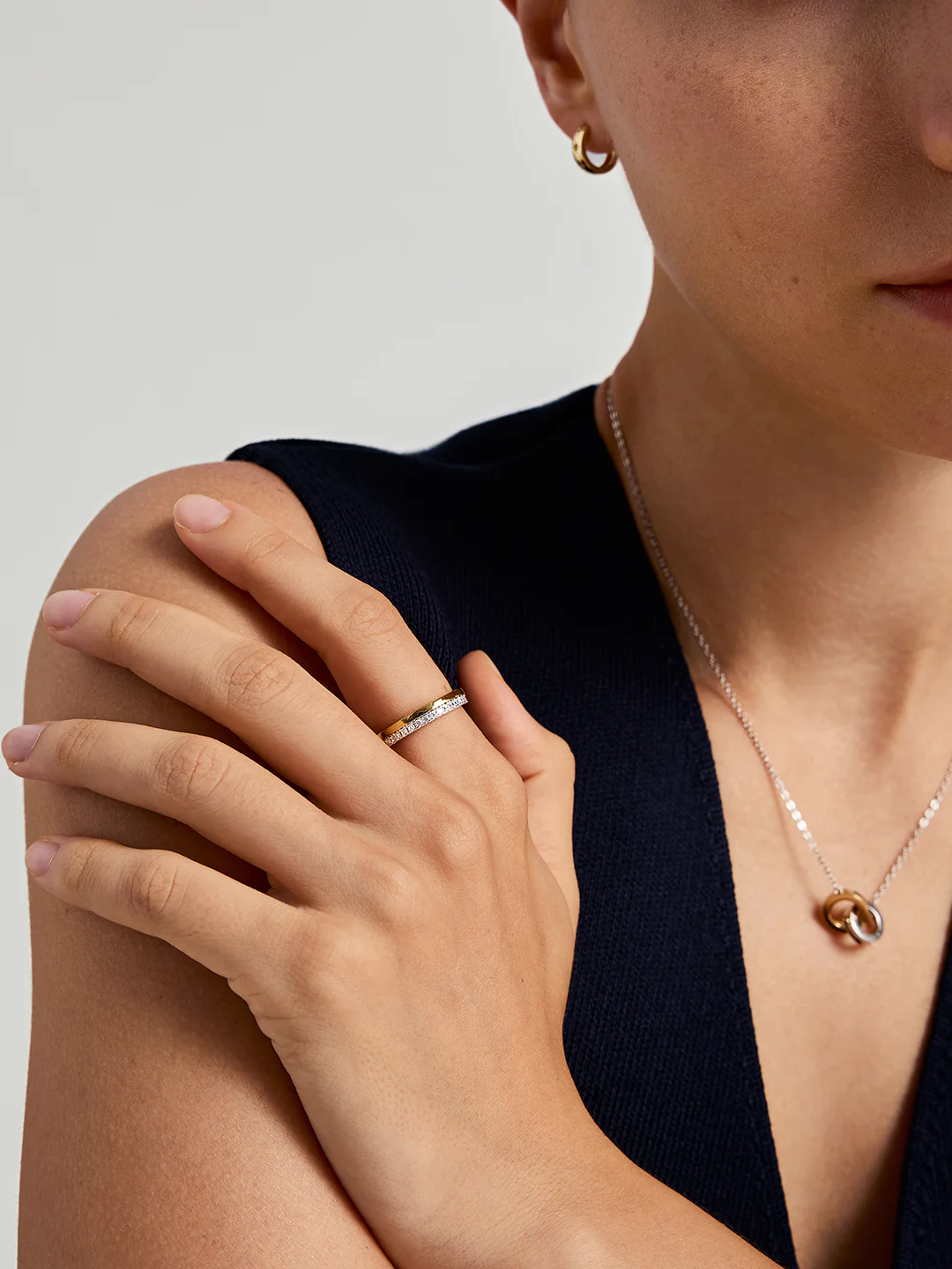 Mixed Pave Band Ring