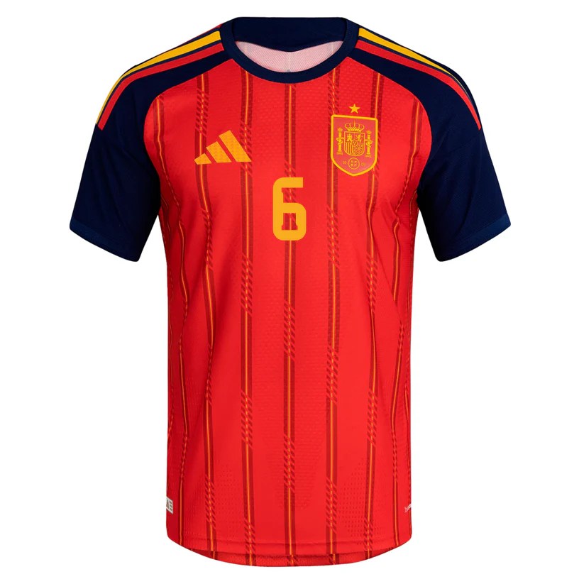 adidas Men's Gavi  Spain Authentic World Cup Home Jersey 2026 (Vivid Red)