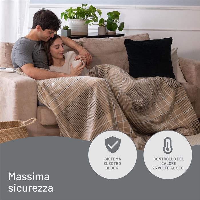IMETEC - CALDOPLAID ADAPTO ELEGANCE 180X140 CM-Beige
