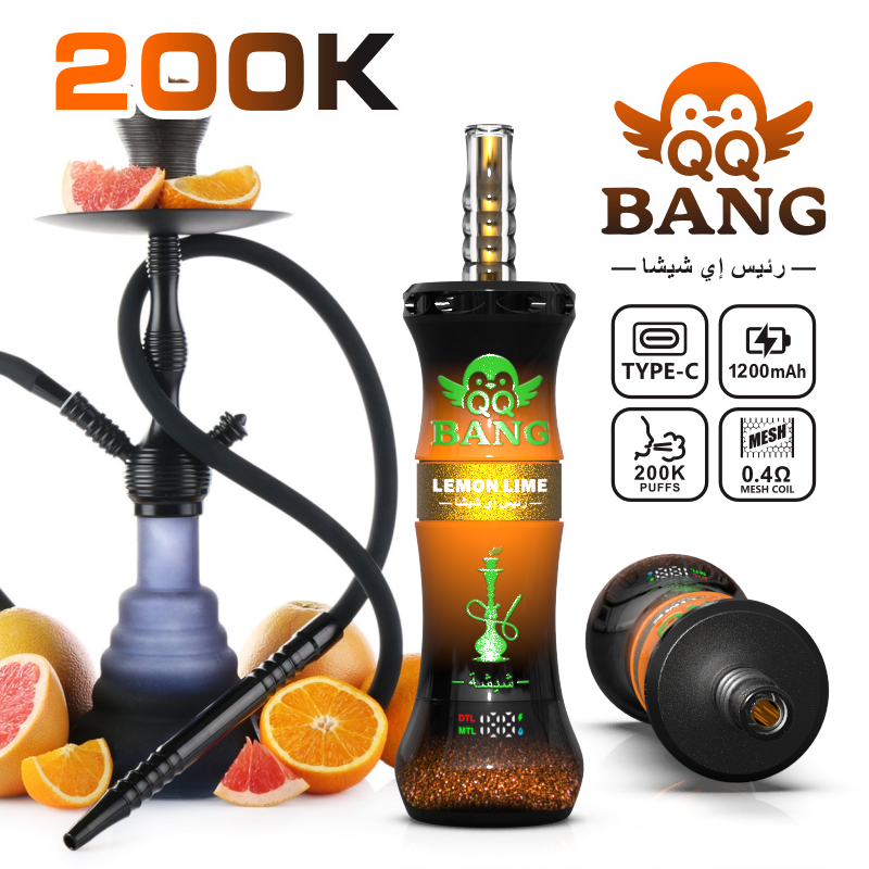 QQBANG 200K Disposable Vape | Up to 200000 Puffs 1.2Ω Mesh Coil 650mAh Type-C Rechargeable 12 Fruit Flavors | vapervz.com