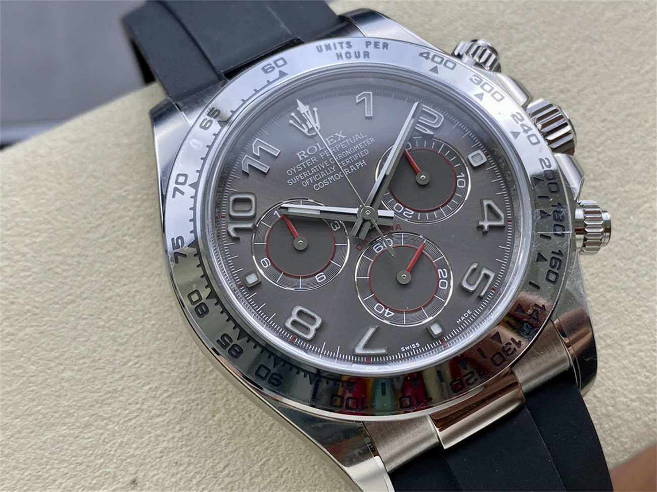 Rolex Daytona Grey Dial – Clean Factory White Gold Chronograph Replica