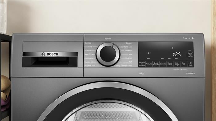 BOSCH - Asciugatrice Serie 6 WQG233DRIT 8Kg Classe C-Grigio antracite