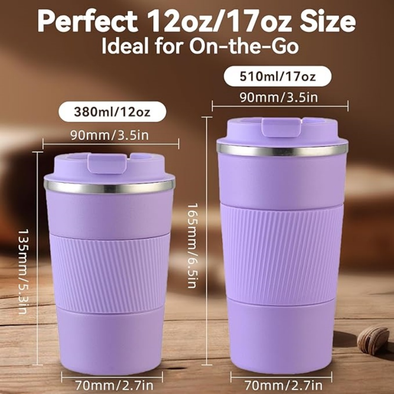 THERMOCLOUD 12OZ Travel Coffee Mug Insulated Coffee Cup