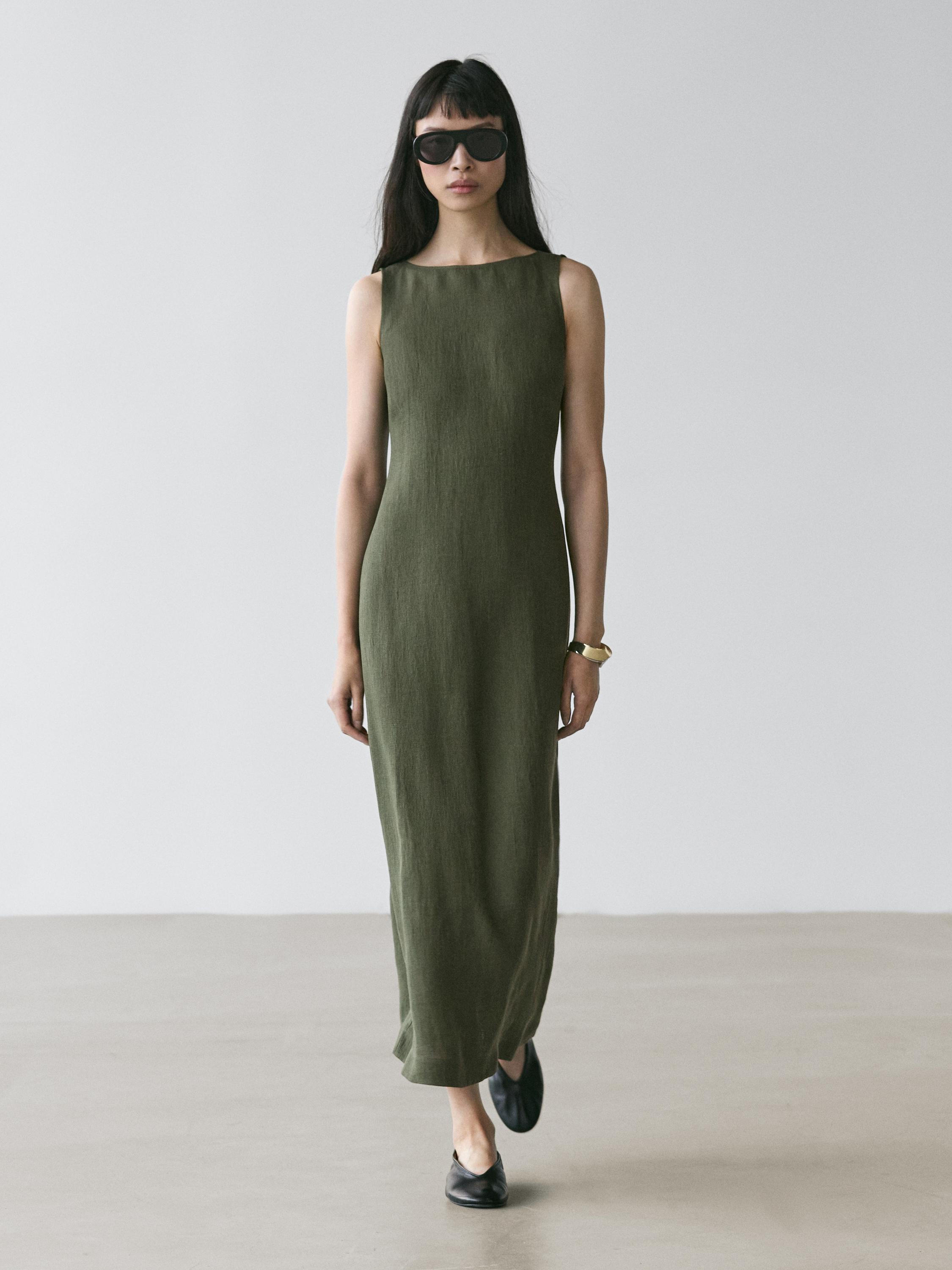Vestido largo lino