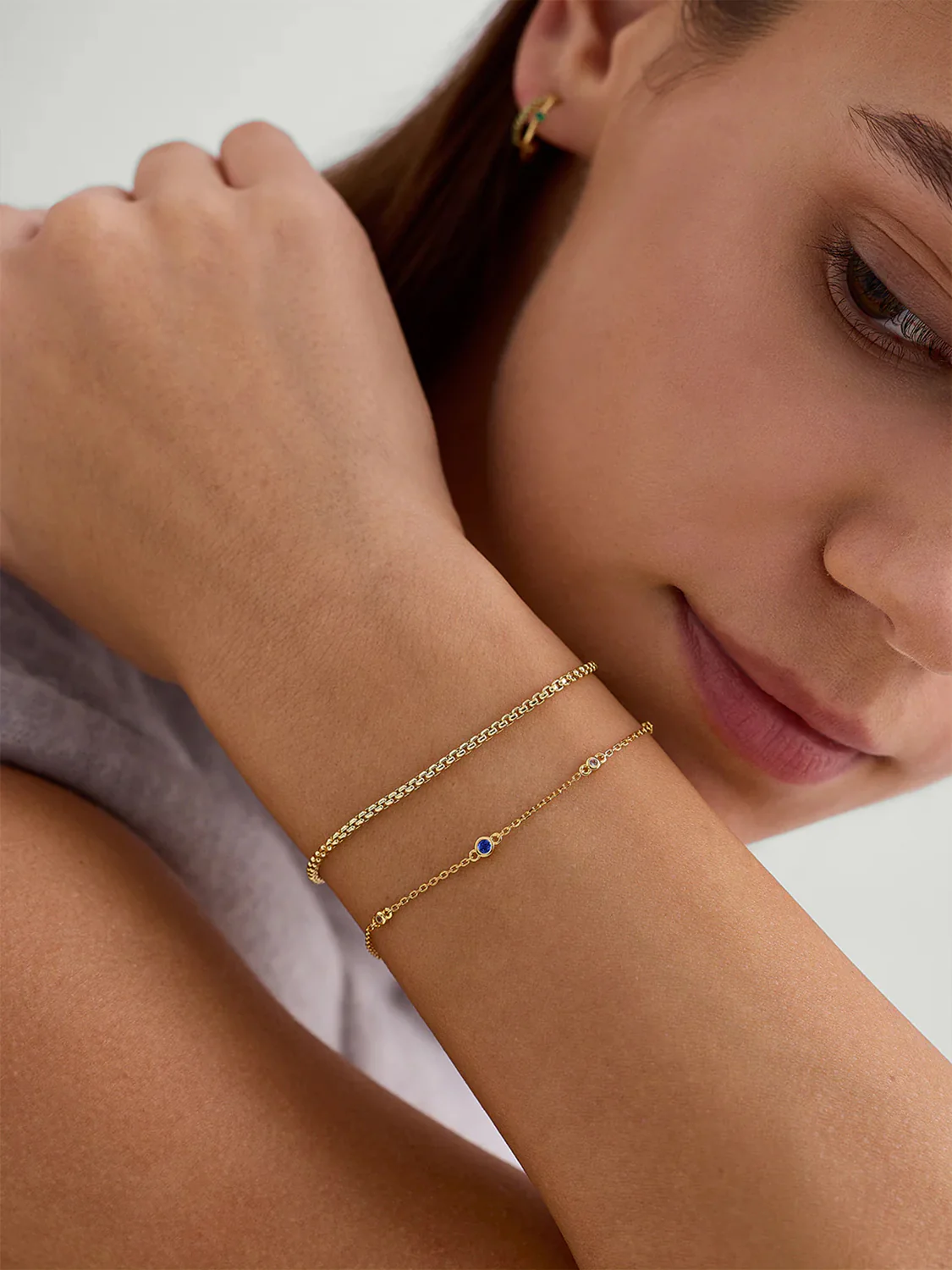 Blue Sapphire Station Bracelet