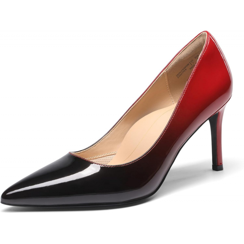 Women's High Heels Pump Closed Pointed Toe Slip-On