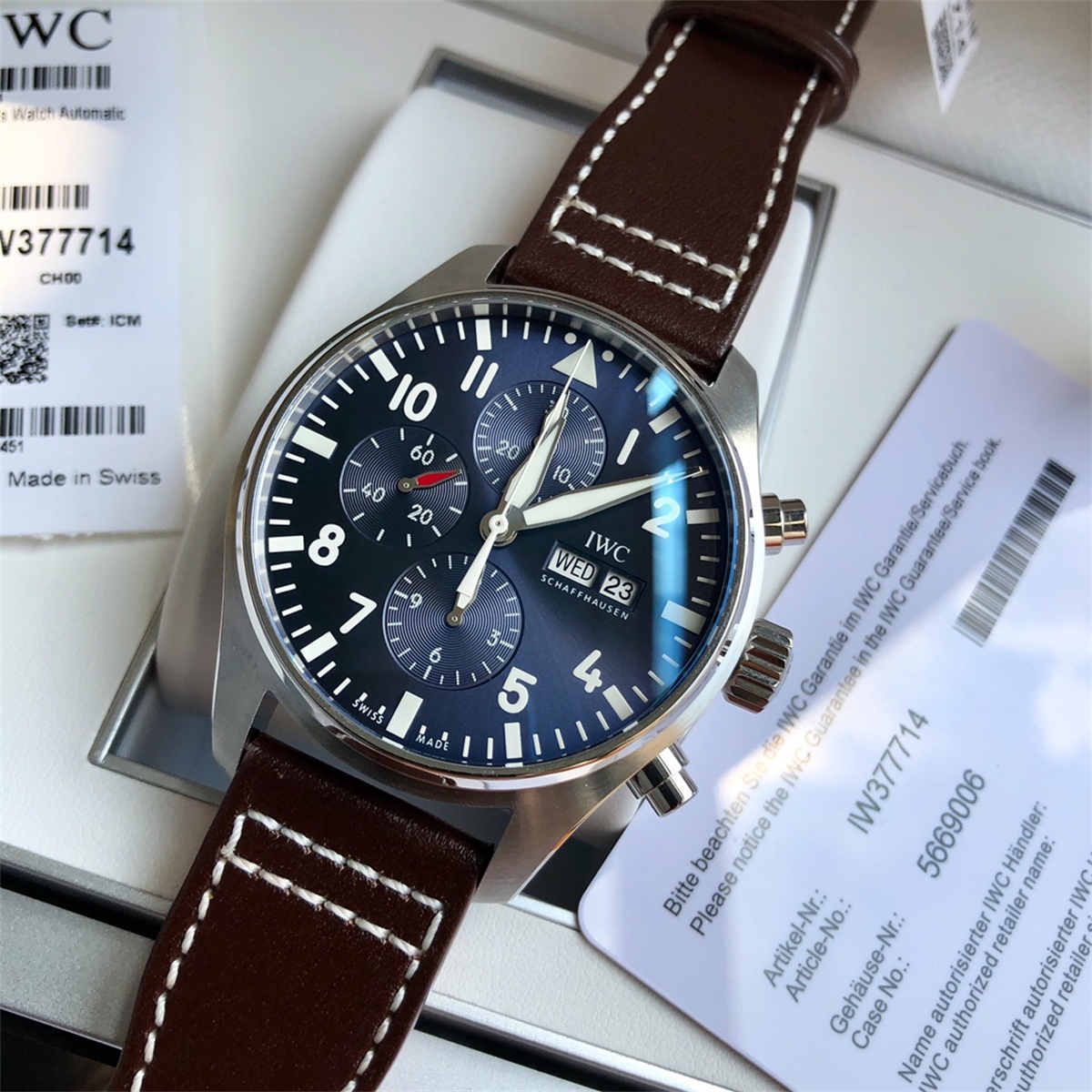 IWC IW377714 Pilot Chronograph – Le Petit Prince Blue Dial Automatic 43mm