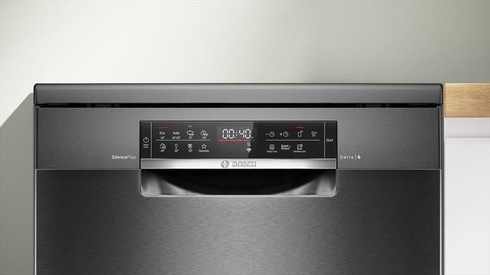 BOSCH - Lavastoviglie SMS6ECC12E Classe A 14 Coperti-Acciaio nero anti-impronta