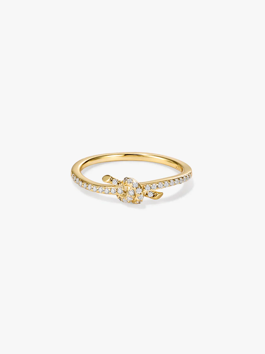 Knot Half Pave Ring