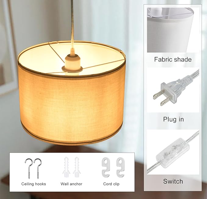 LUMISCAPE 2 Pack Plug in Pendant Light