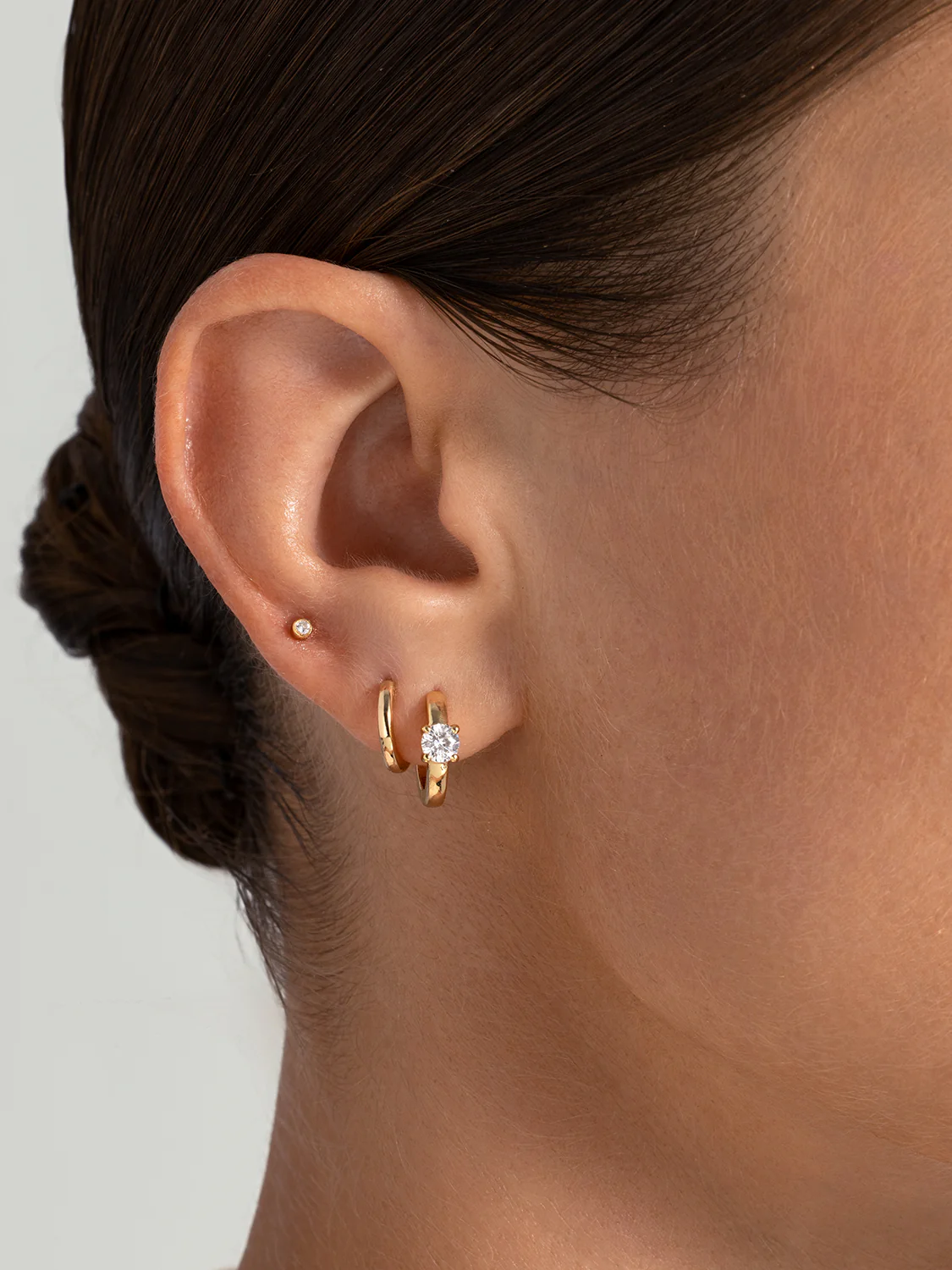 Small Sapphire Huggies