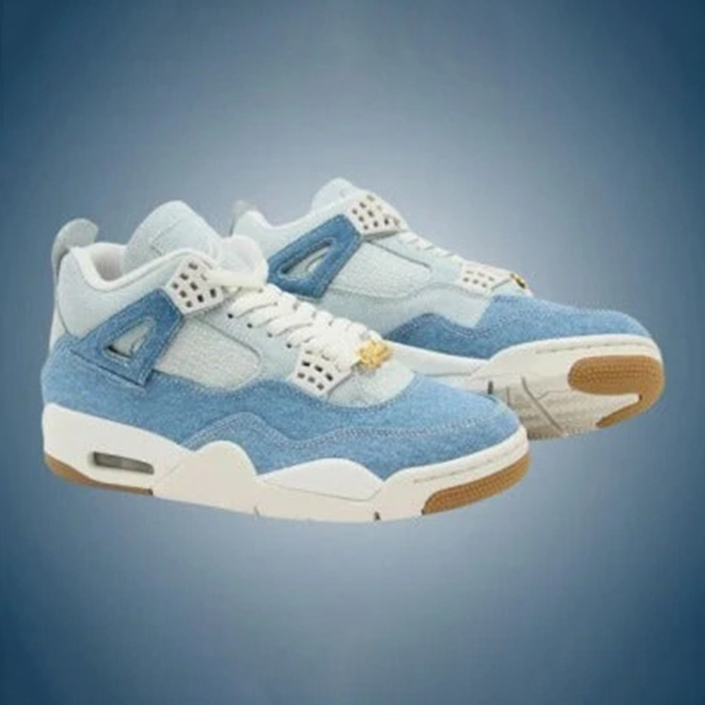 NK Air Wmns Jordan 4 Retro TEX ‘Worn Blue Denim’