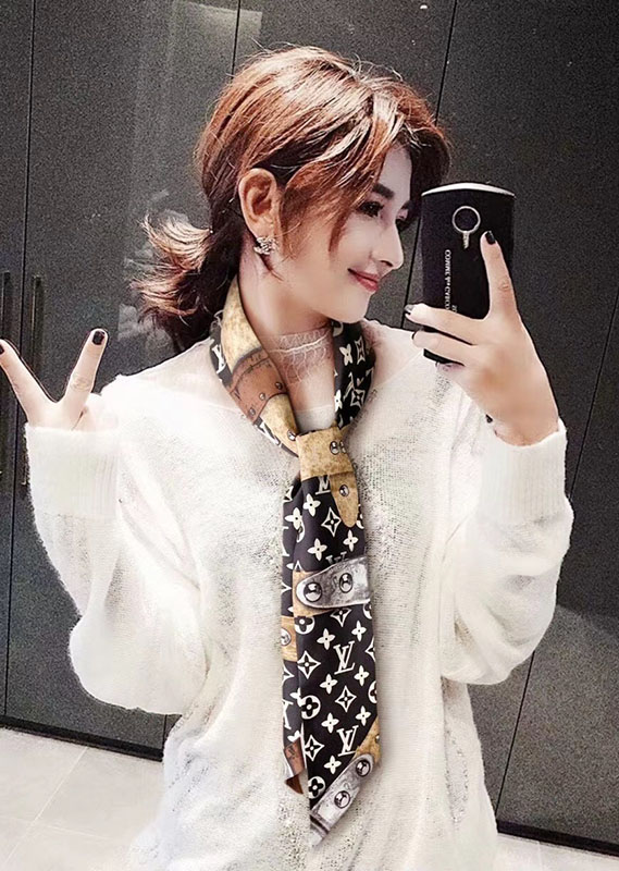 120x8cm Fashion Handbag Ribbon Scarf Neck Bow WJ-987043