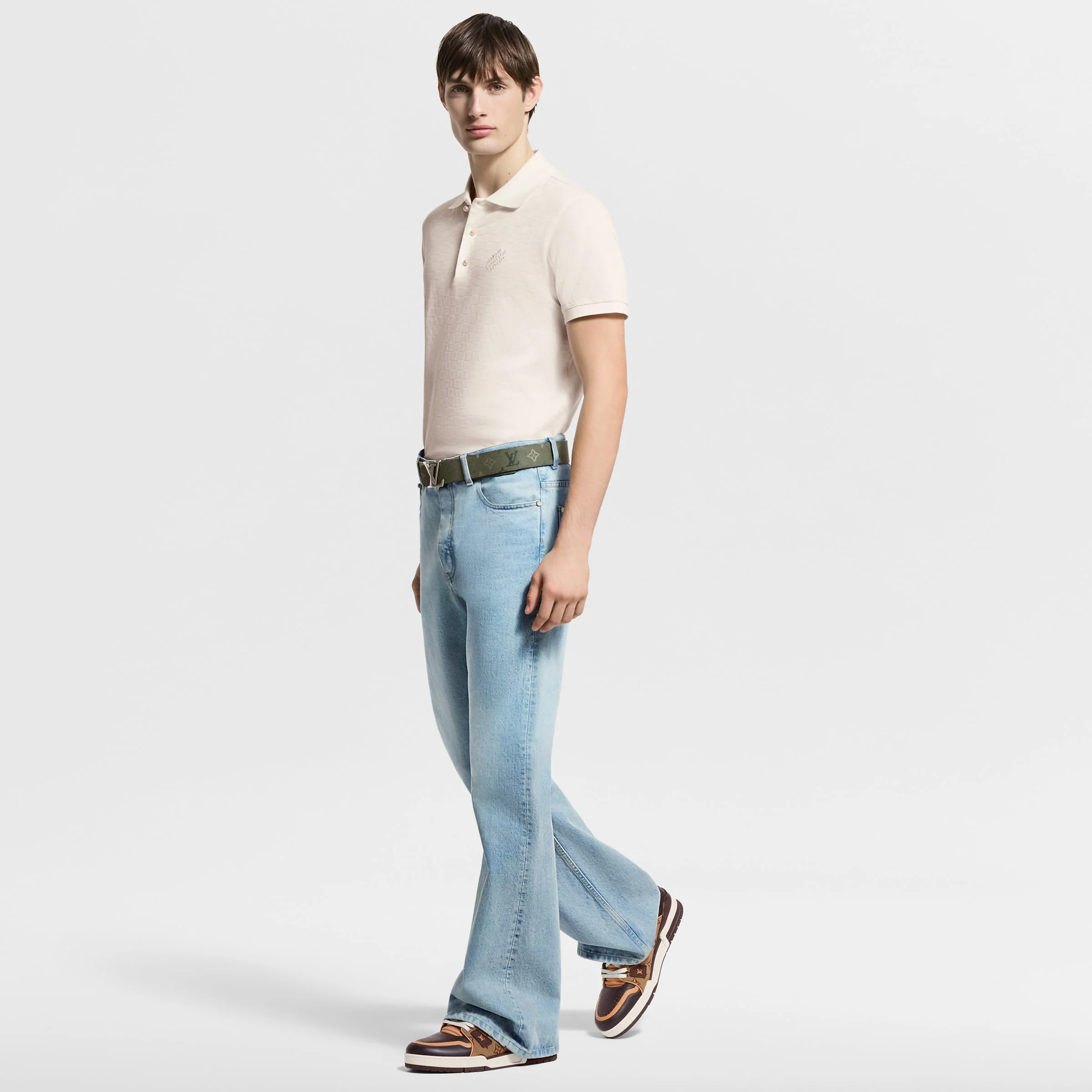 L.V  Trainer Brown Monogram Leather Sneaker