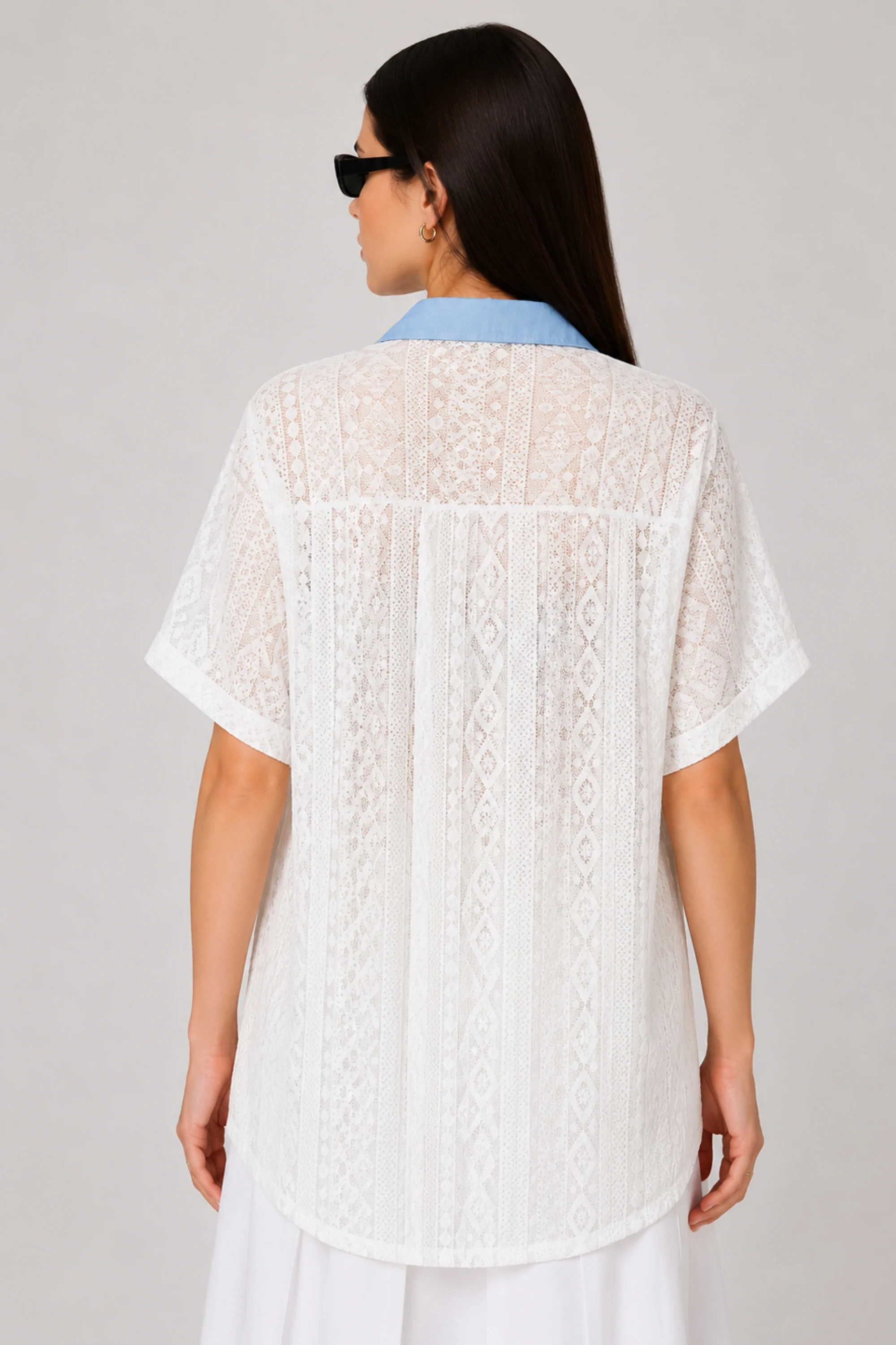 Seabreeze Lace Panel Shirt