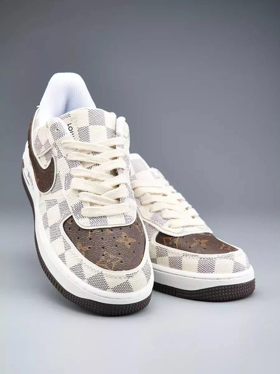 LV x Off-White x NK AF1 Damier Heat Check (Custom)
