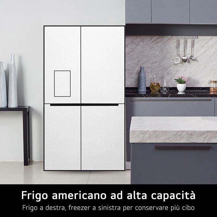 LG - Frigorifero side by side GSLE91MBAB Classe B-Metal Sorbet