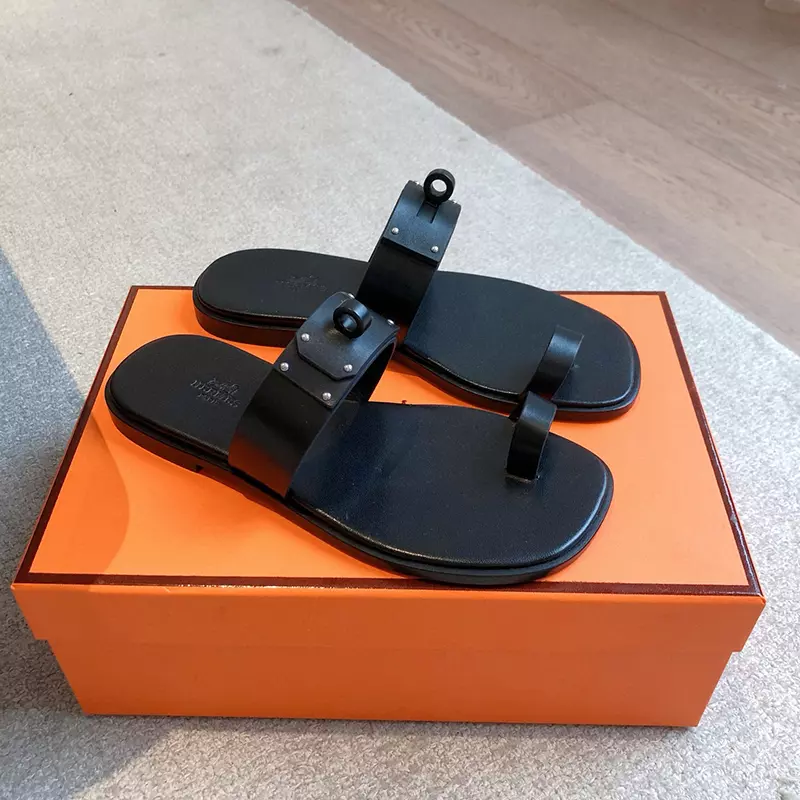 Fashion High Quality Real Leather Slippers LX-872307