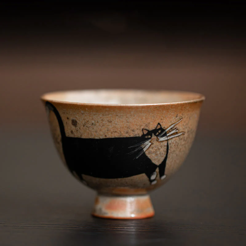 Small Cute Cat Teacup Kung Fu Tea Cup 60ml
