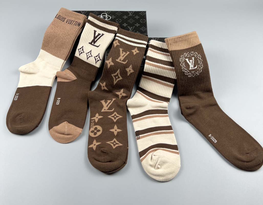 Set of 5 Pairs of Cotton Breathable Crew Socks WZ-924000248