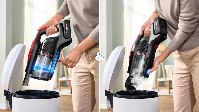 BOSCH - Aspirapolvere ricaricabile BCS1041PET-Black,Red