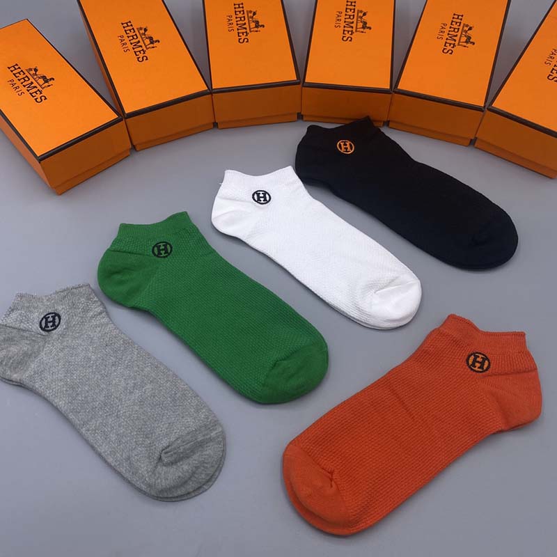 Set of 5 Pairs of Cotton sweat-absorbent Ankle Socks WZ-924000199