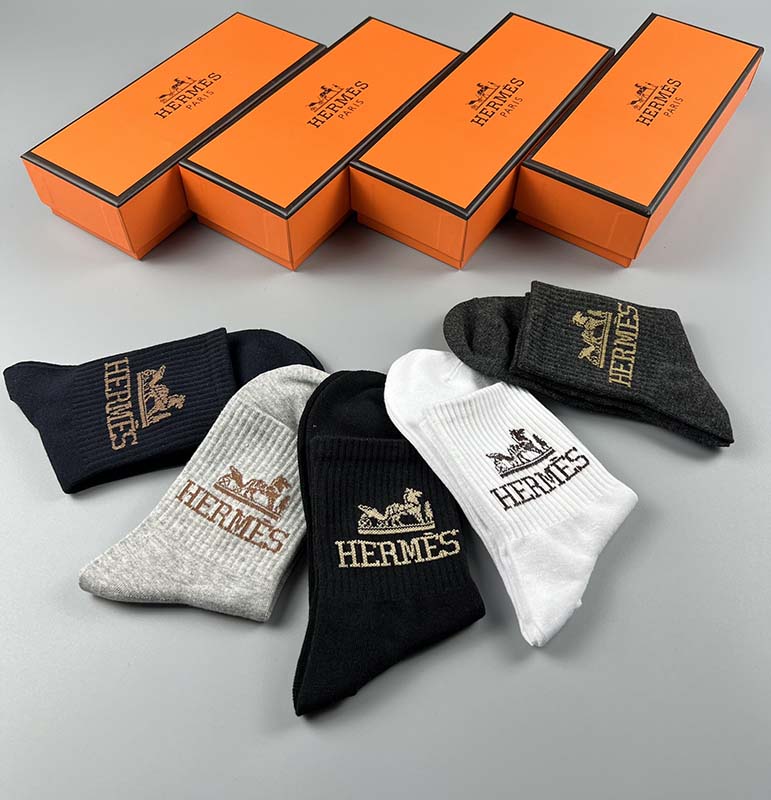Set of 5 Pairs of Cotton sweat-absorbent Crew Socks WZ-924000211