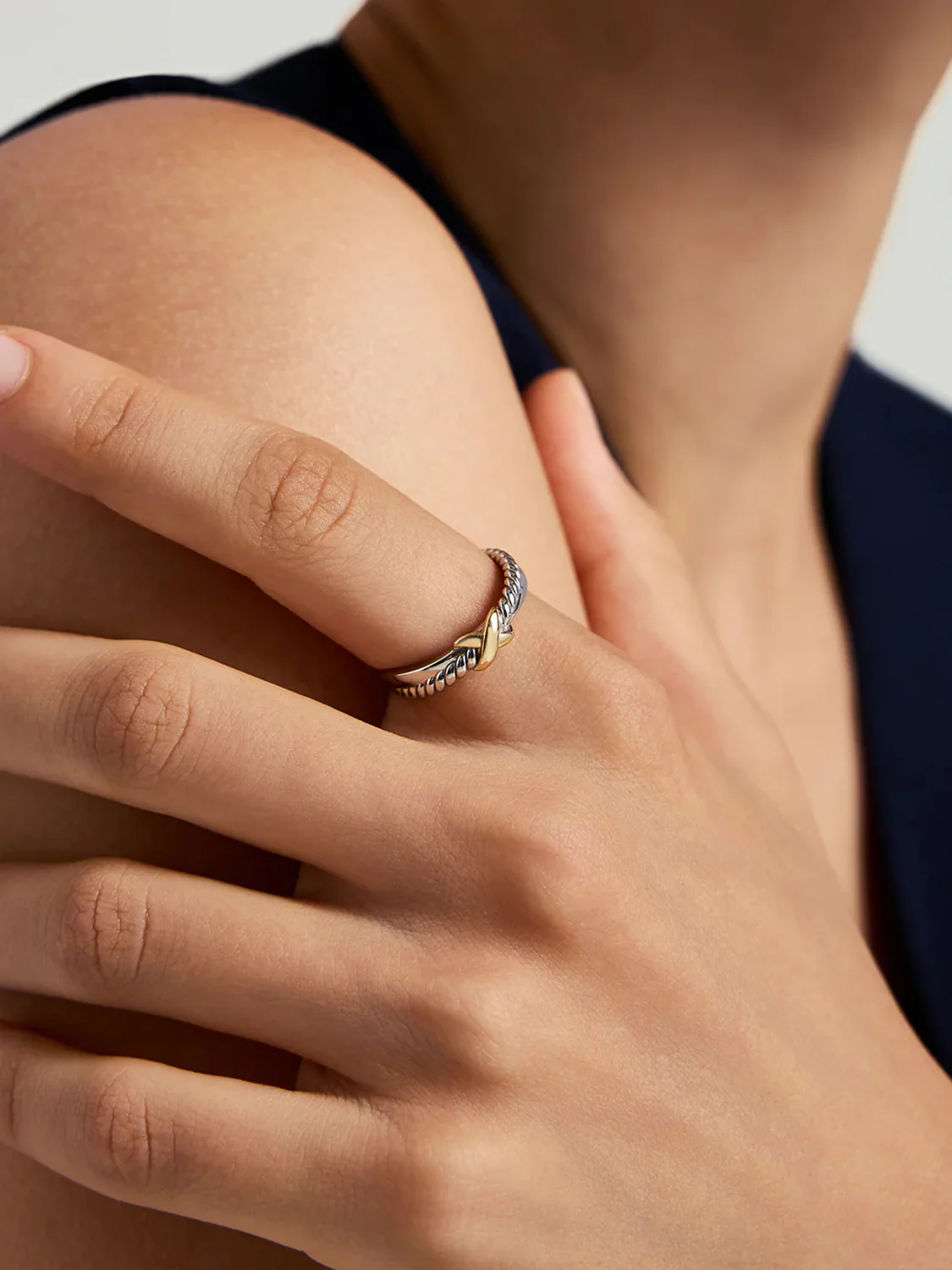 Mixed X Twisted Ring